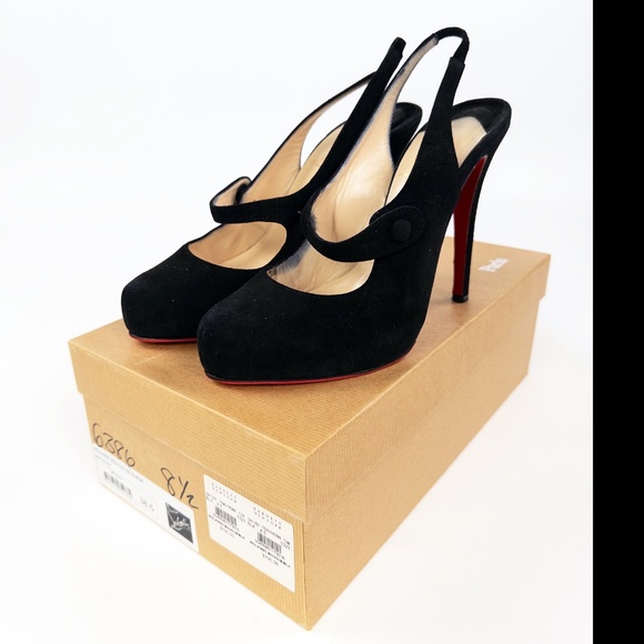 Christian Louboutin Rolande Boucle 120 Suede Slingback Pumps - Picture 6 of 6